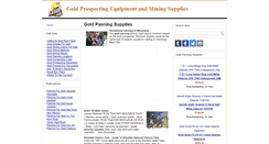 Desktop Screenshot of goldpanningtools.com